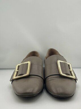 #S29 Bally Janelle Loafers — Leather Buckle, Size 35.5